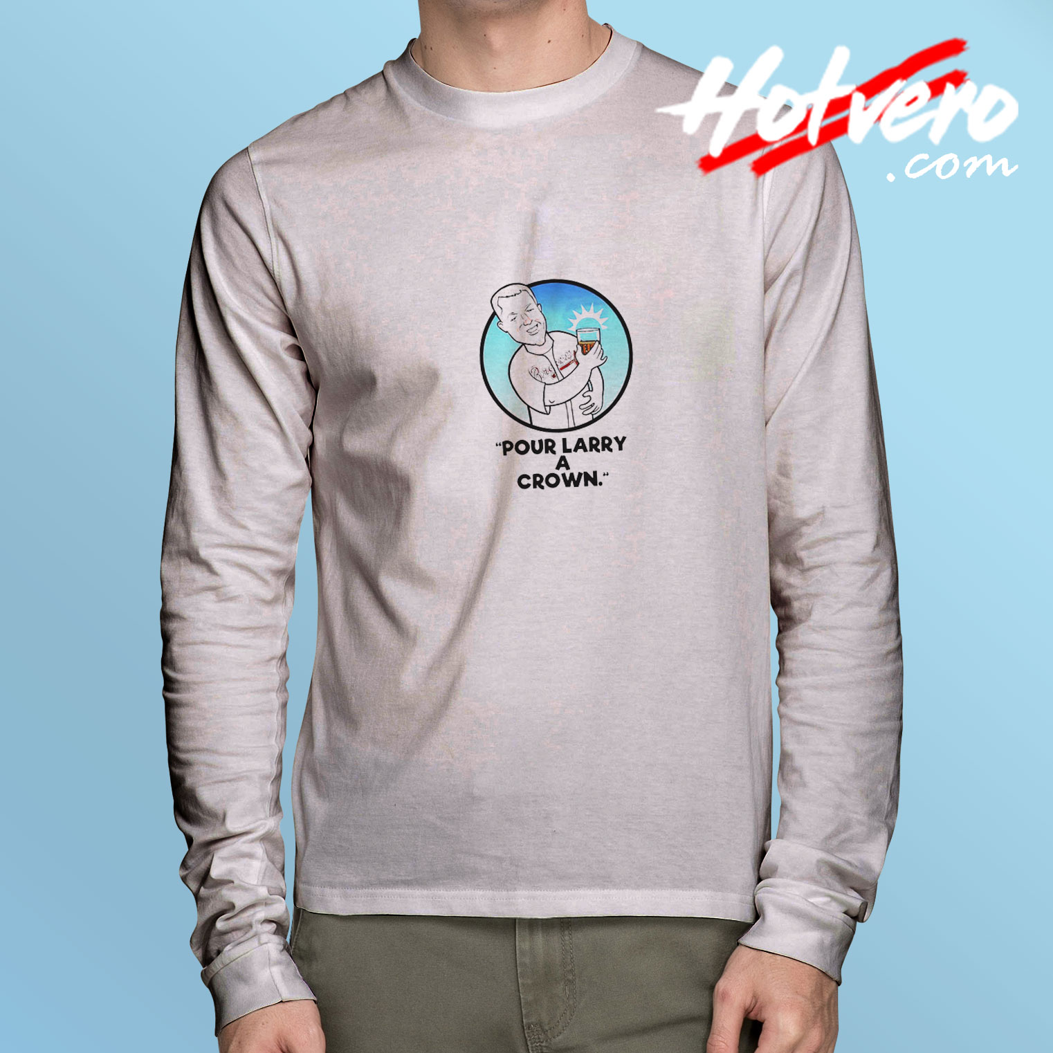 Chipper Jones Pour Larry A Crown Long Sleeve Tee