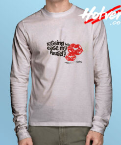 Kissing Help Ease My Anxiety Long Sleeve Tee