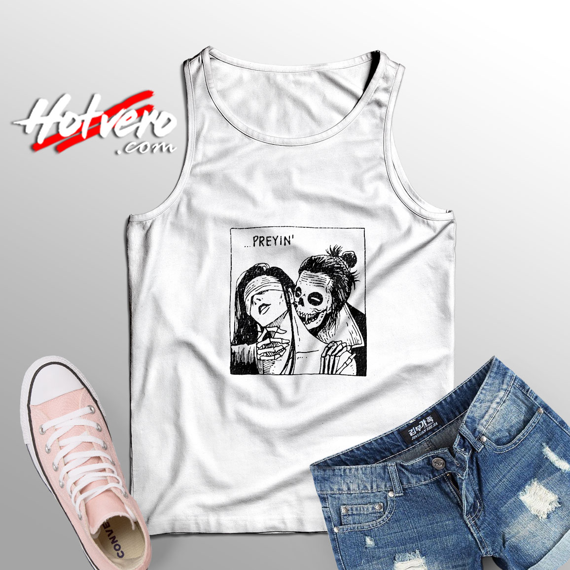 Preyin' Vampire Adult Tank Top