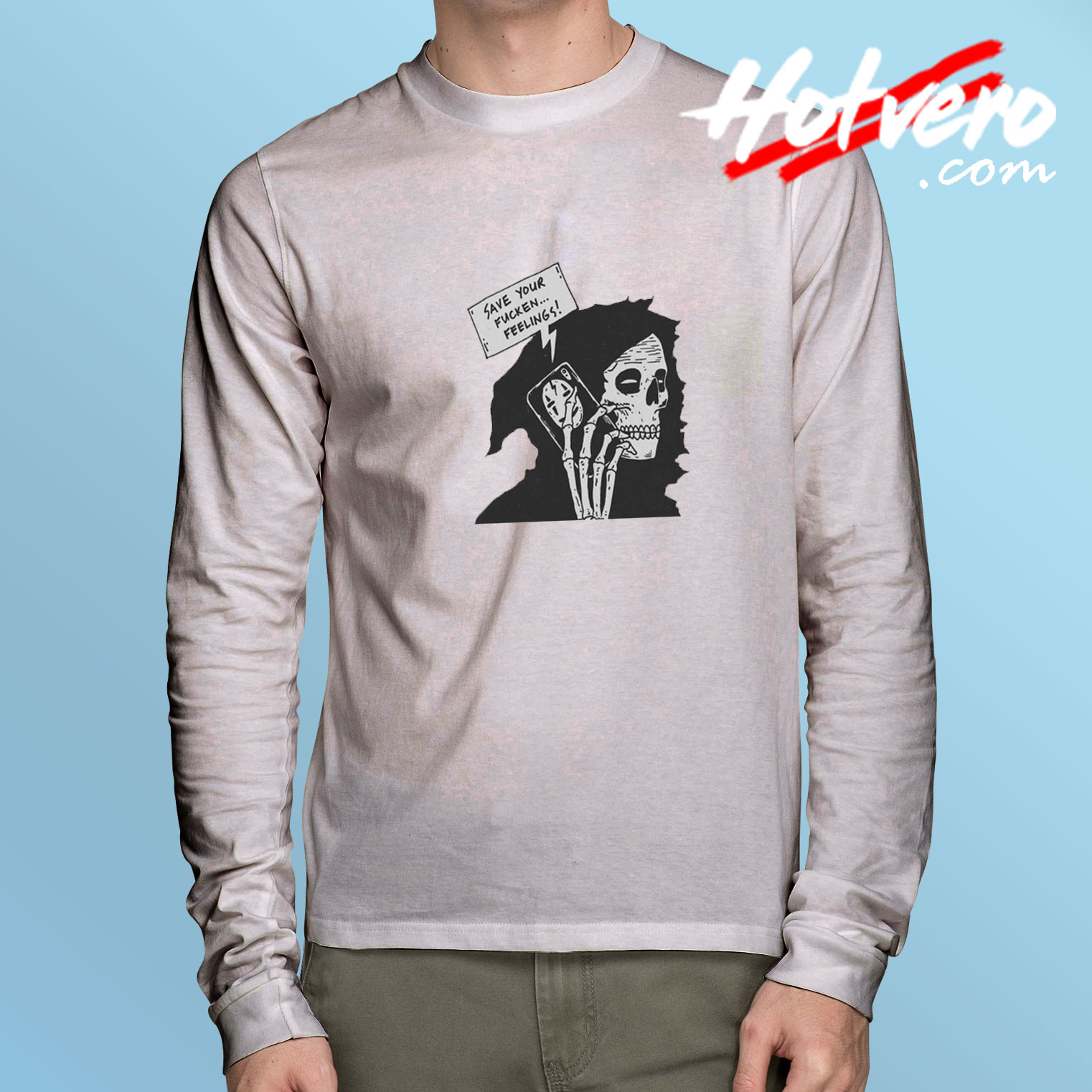 Save Your Fucken Skeleton Long Sleeve Tee