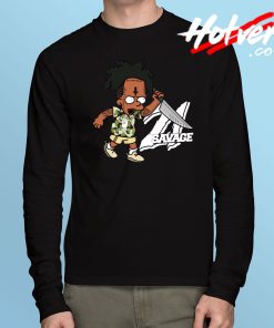 21 Savage Bart Simpson Long Sleeve T Shirt