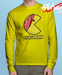 2pac Man Tupac Pac Man Parody Rap Long Sleeve Shirt