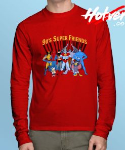90's Super Friends Long Sleeve T shirt