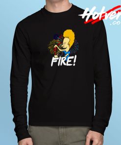 Beavis Fire 4th Of July Long Sleeve T Shirt