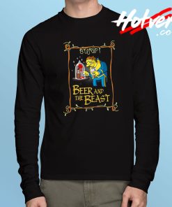 Beer And The Beast The Simpsons Long Sleeve T Shirt