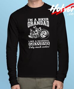 Biker Grandad Father's Day Long Sleeve T Shirt