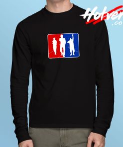Blue Red White Hip Hop Long Sleeve T Shirt