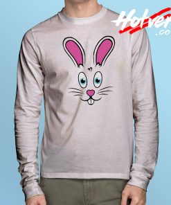 Bunny Rabbit Face Easter Long Sleeve T Shirt