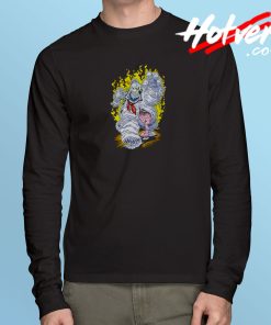 Burning Marshlow Man Long Sleeve T shirt