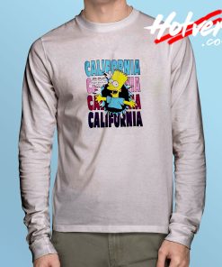 California The Simpsons Krusty Burger Long Sleeve T shirt