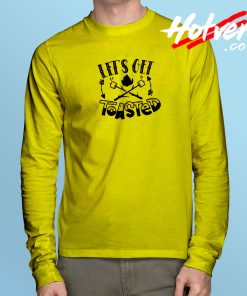 Campfire Lets Get Toasted Marshmallows Long Sleeve T shirt