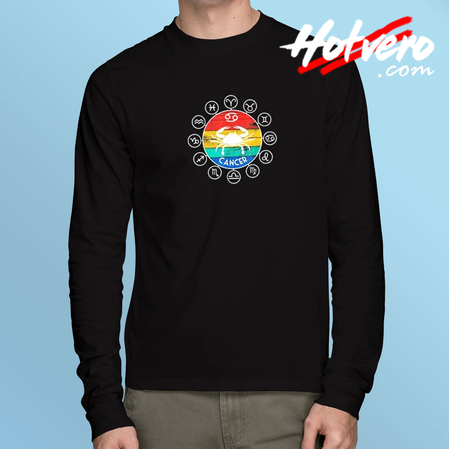 Cancer Zodiac Sign Long Sleeve T Shirt