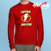 Captain Awesome Superhero Long Sleeve T Shirt