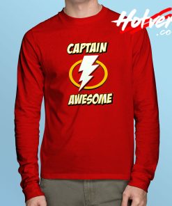 Captain Awesome Superhero Long Sleeve T Shirt