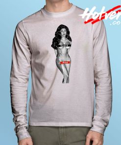 Cardi B Press Text Box Long Sleeve T Shirt