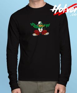 Cartoon Of A Rapper Duck Long Sleeve T Shirt