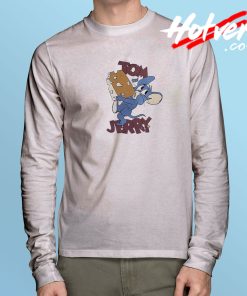 Cat Tom Mouse And Jerry Long Sleeve T Shirt
