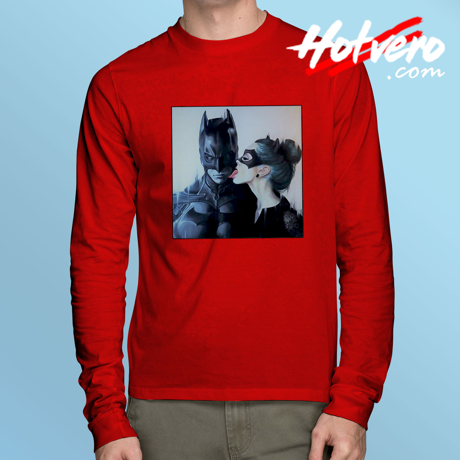 Catwoman Licking Batman Long Sleeve T Shirt
