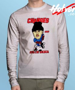 Changes Hockey Doodle Justin Bieber Long Sleeve T Shirt