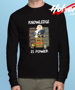 Charlie Brown and Snoopy knowledge Long Sleeve T shirt