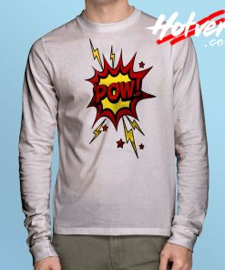 Comics Pow Slogan Long Sleeve T Shirt