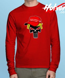 Cool Donald Trump Skull Long Sleeve T Shirt