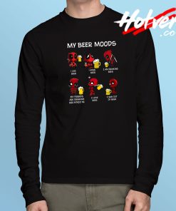 Deadpool My Beer Moods Long Sleeve T Shirt