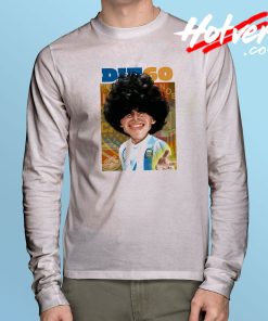 Diego Maradona Caricature Long Sleeve T Shirt