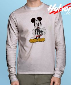 Disney Mickey Mouse Free Hugs Long Sleeve T Shirt