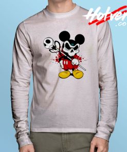 Disney Mickey Mouse Skull Long Sleeve T Shirt