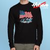 Dolphins American Flag Independence Day Long Sleeve T Shirt