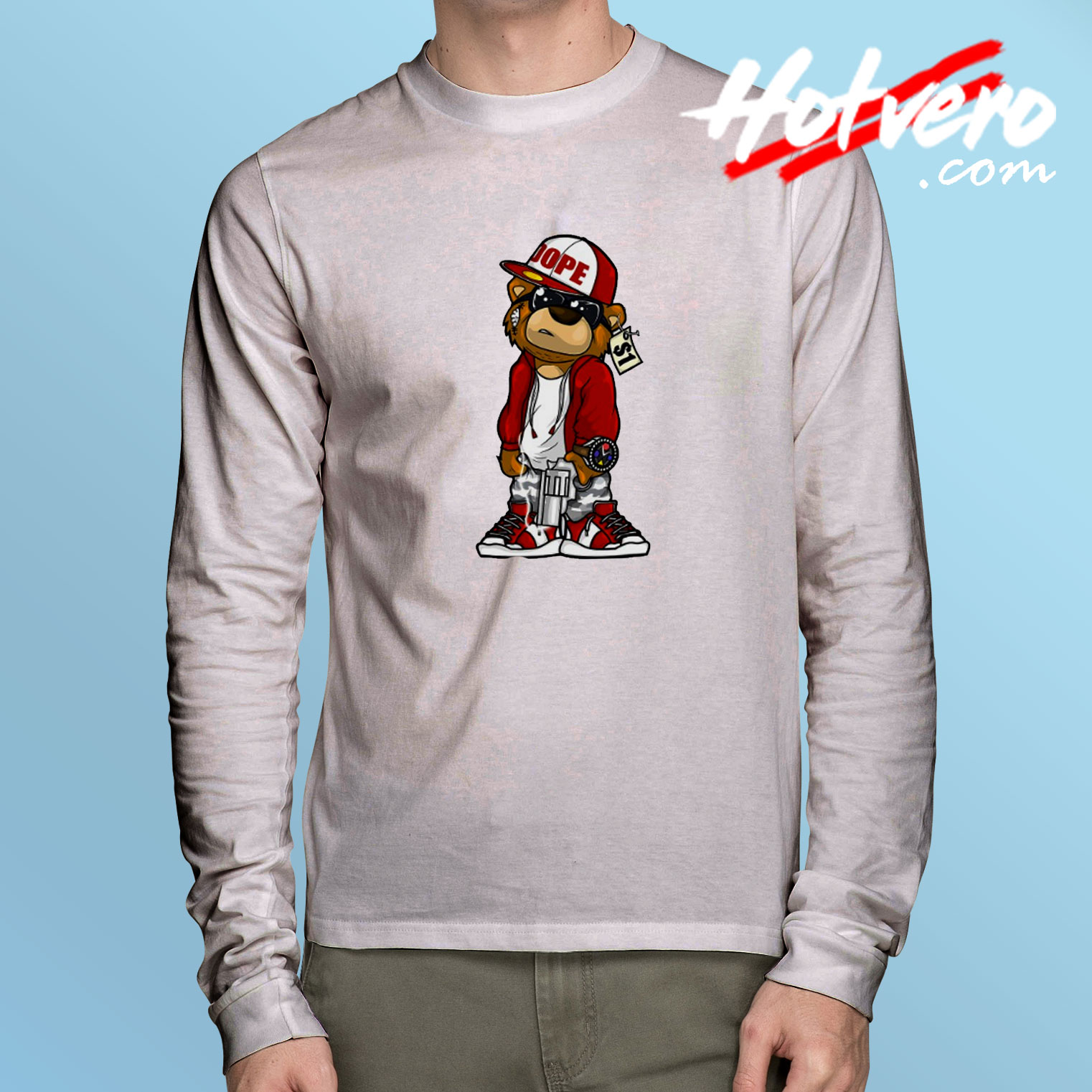 Dope Hustle Teddy Bear Rap Long Sleeve T Shirt