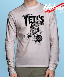 Drunken Yeti Pub Bigfoot Long Sleeve T Shirt