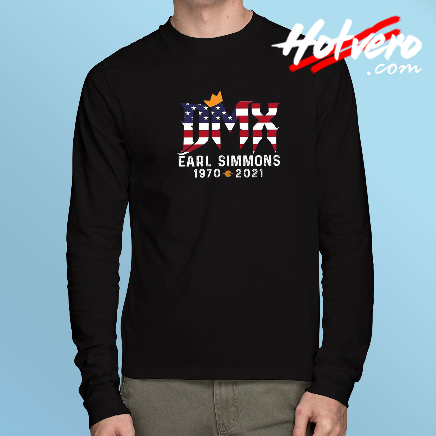 Earl Simmons DMX USA Flag Long Sleeve T Shirt