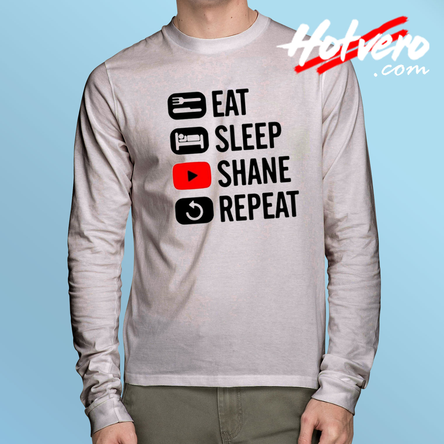 Eat Sleep Watch Shane Dawson Long Sleeve T Shirt