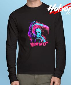 Friday the 13th Jason Neon Horror Long Sleeve T shirt