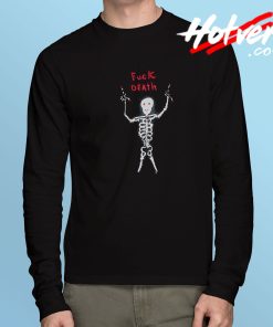 Fuck Death Skull Long Sleeve t Shirt