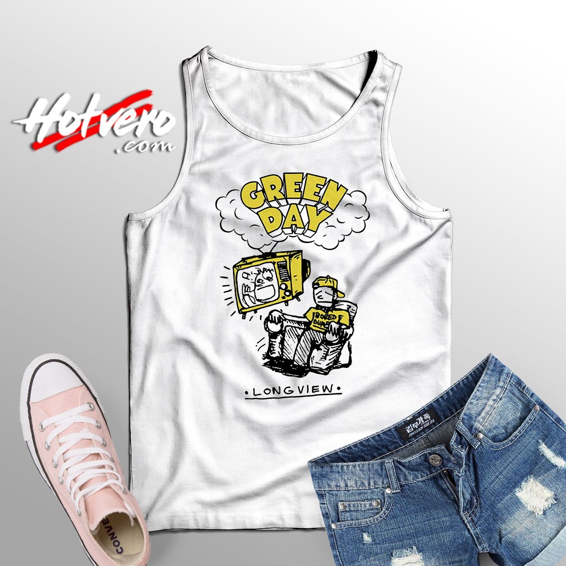 Retro Green Day Longview Vintage Tank Top