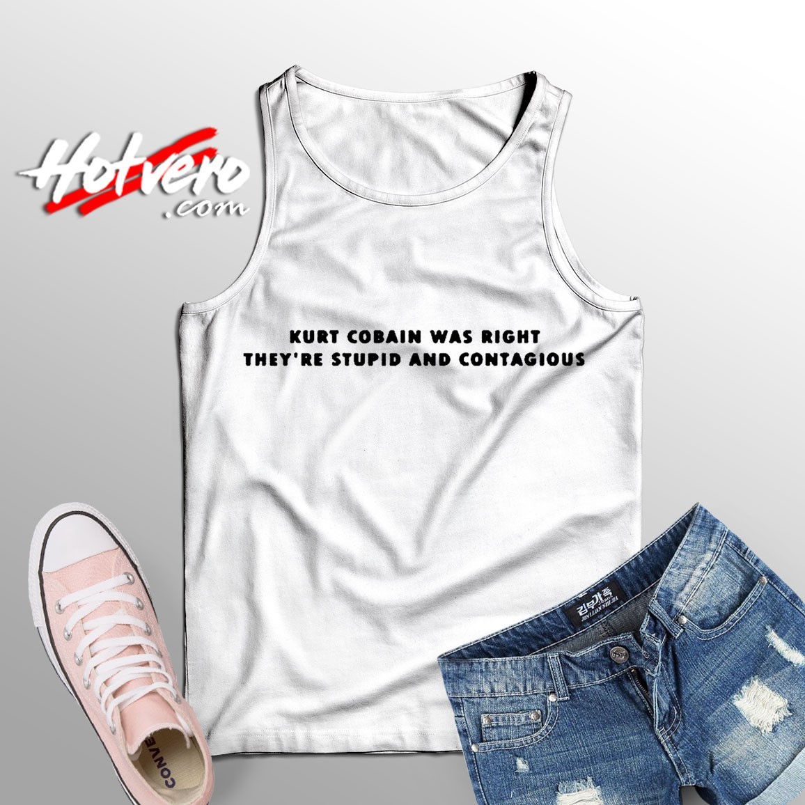 Retro Kurt Cobain Stupid And Contagious Tank Top