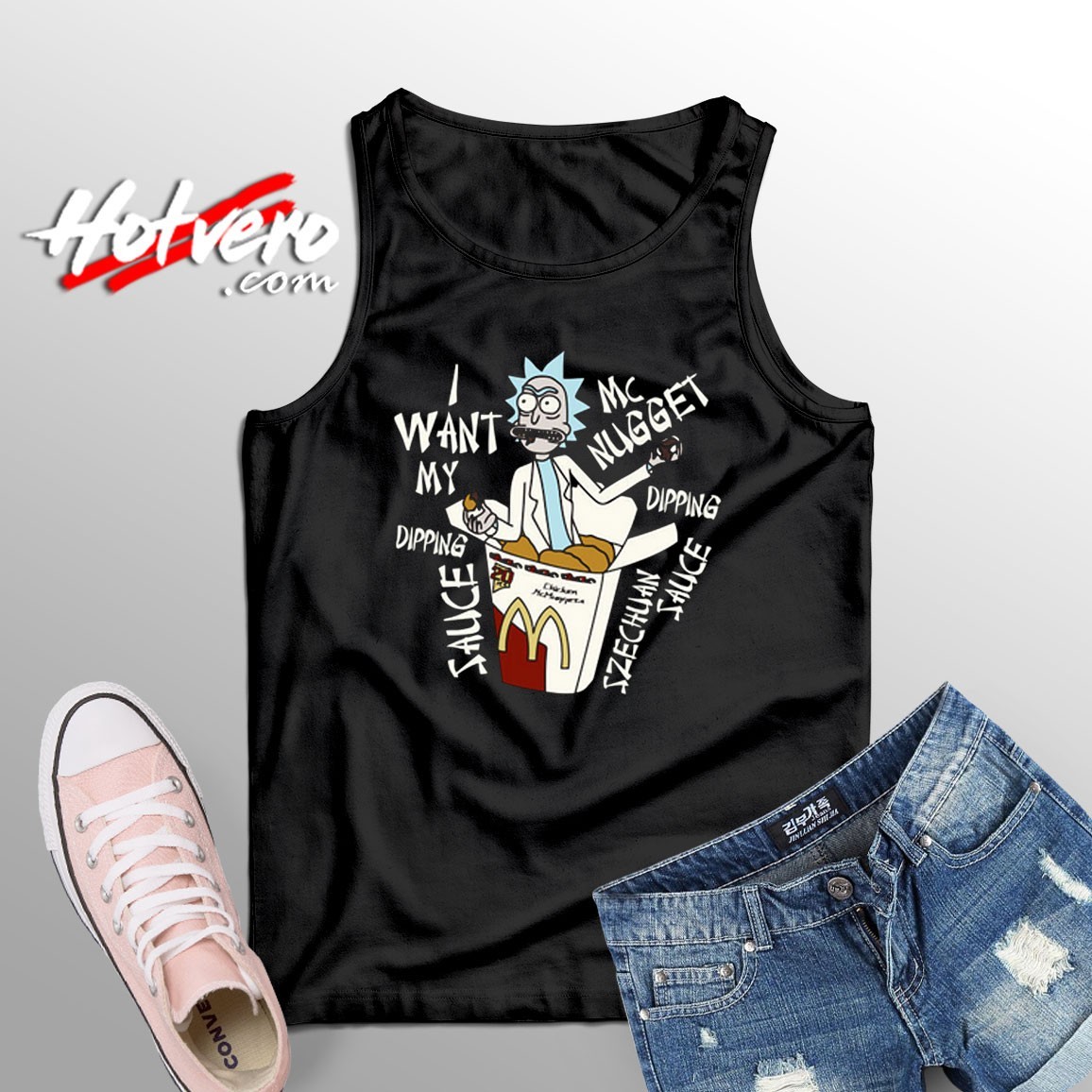 Rick and Morty Eat Food McDonalds Tank Top