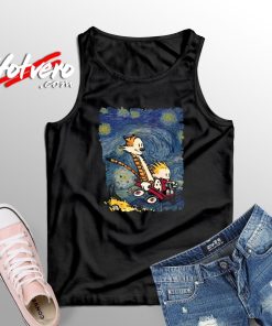 Stary Night Calvin and Hobbes Unisex Tank Top