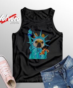 Statue Of Liberty Dog Pizza Custom Tank Top