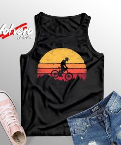 Sunset Mountain Biking Unisex Tank Top