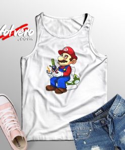Super Mario Smoking Retro Gaming Tank Top