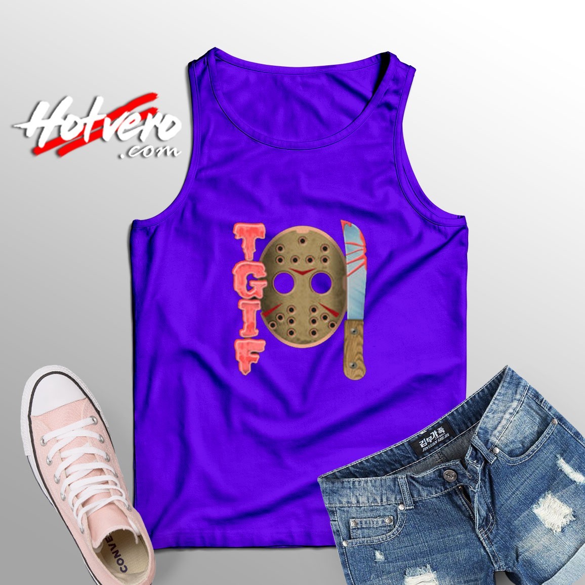 TGIF Funny Humor Halloween tank top