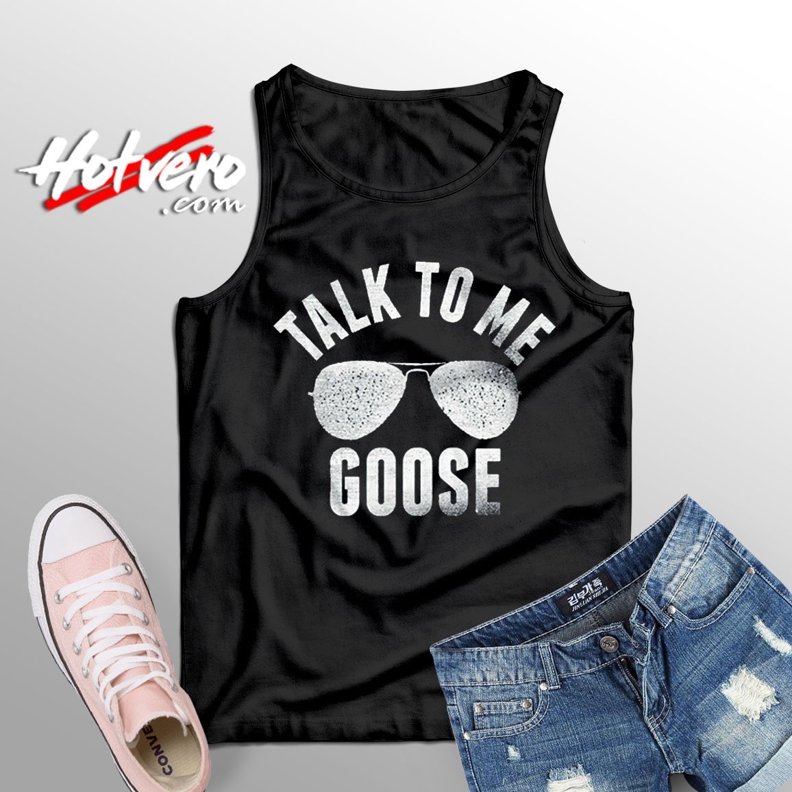 Talk to Me Goose Top Gun Spectacles Graphic Tank Top