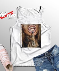 Tattoo Girl Lips Bad Bitch Vintage Style Tank Top