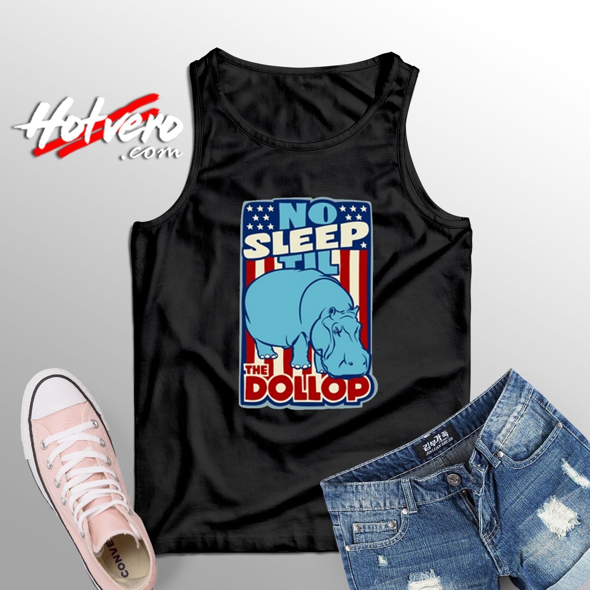 The Best Dollop No Sleep Til Hippo Tank Top