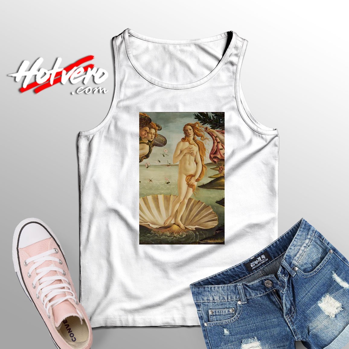 The Birth of Venus Funny Retro Paint Tank Top