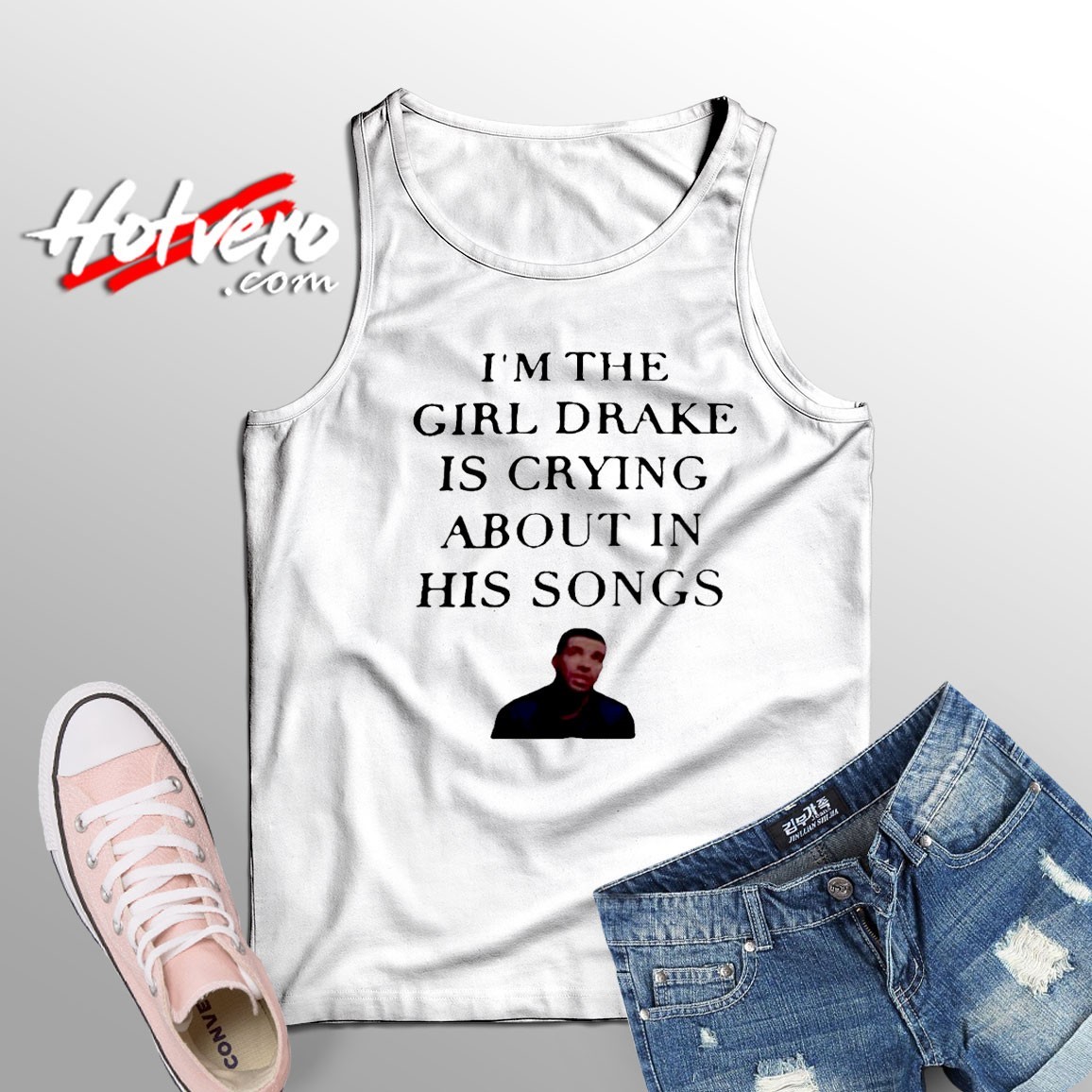 The Girl Drake Is Crying His Songs Custom Tank Top